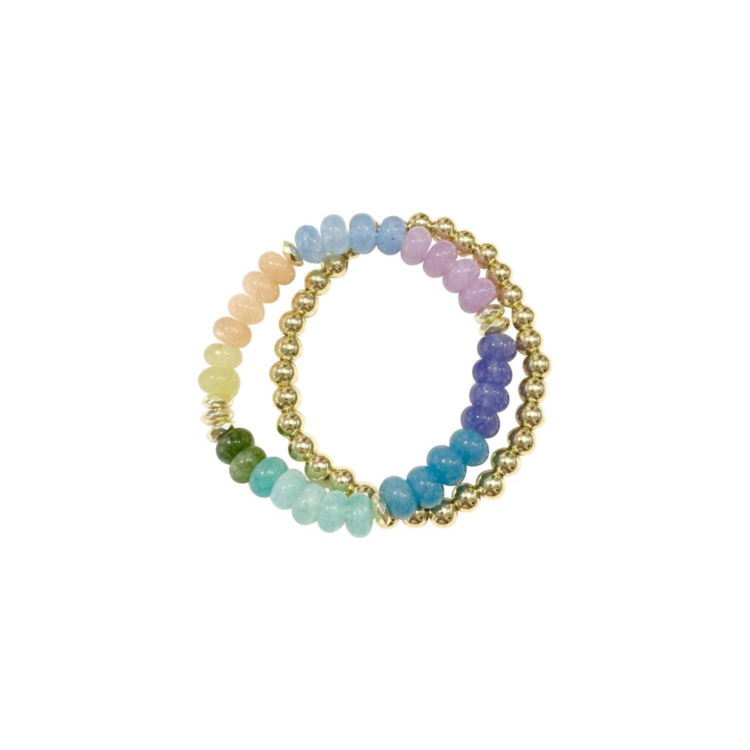 New Gemelli Women's Jamie Bracelet Set In Light Rainbow